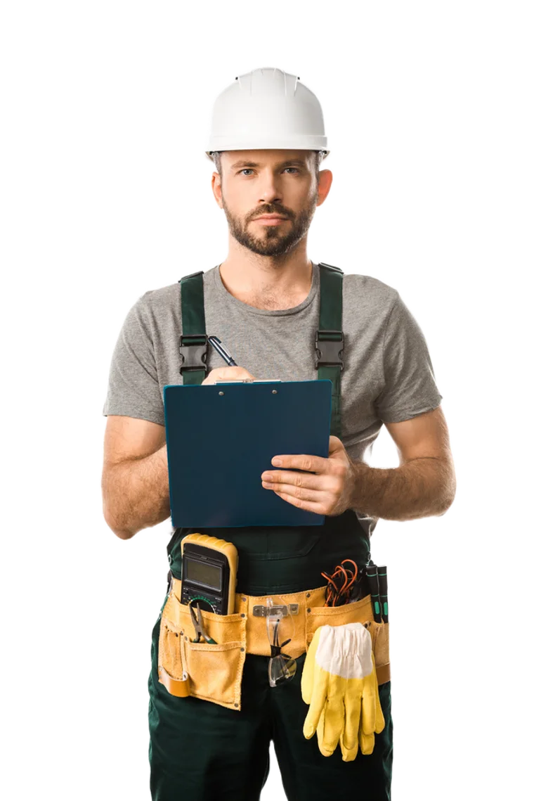 A Secure Electric electrician ready for your job